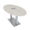 Skutchi Designs 33.5 in W, 69.5 in L, 29 in H, Engineered Wood Top, Ivory HAR-OVL-34x70-DOU-ELEC-XD1026 - alternate 1